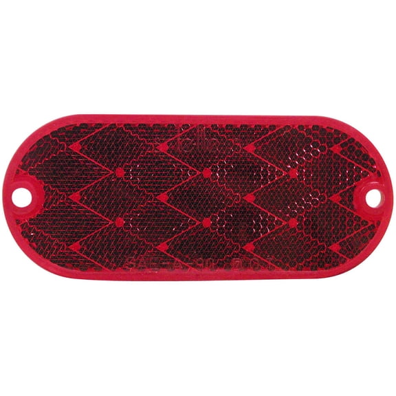 Peterson Manufacturing V480R Oblong Quick-Mount Reflector Red for Automotive Light Lenses