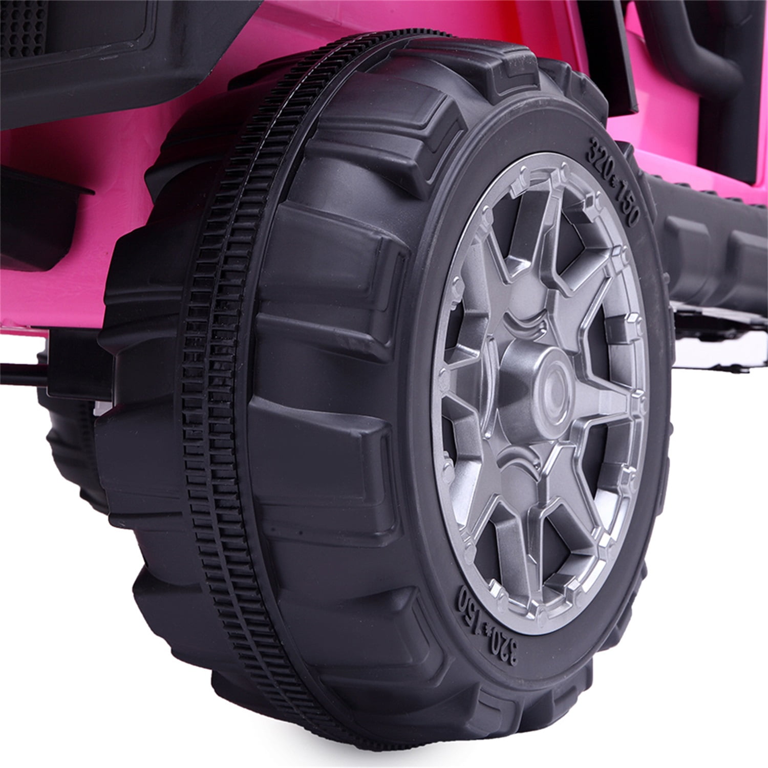 CIPACHO 12V Kids Ride On Car Toy, Electric Jeep Rechargeable Battery 4 mph Remote Control, Pink