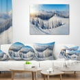 thumbnail image 4 of Designart Winter Mountains Panorama - Photography Throw Pillow - 16x16, 4 of 5