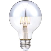 Westinghouse Lighting 5169100 4.5 Watt (40 Watt Equivalent) G25 Dimmable Half Chrome Filament LED Light Bulb, E26 Medium Base