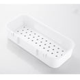 thumbnail image 2 of HONMEET White Soap Dish Holder with Wall Mount Storage Shelf for Bathroom and Kitchen Accessories Organizer, 2 of 8