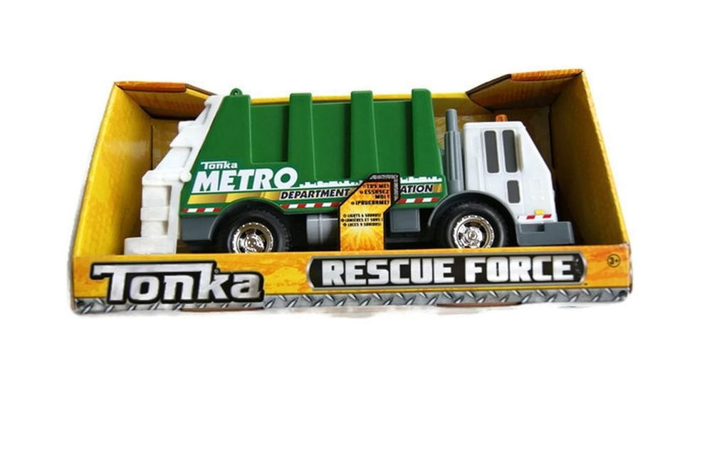 TONKA Rescue Force Garbage Green Sanitation Childrens Truck Lights Sound 