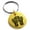 Gold, variant on Stainless Steel Letter Y Initial 3D Cube Box Monogram Engraved Small Medallion Circle Charm Keychain Keyring