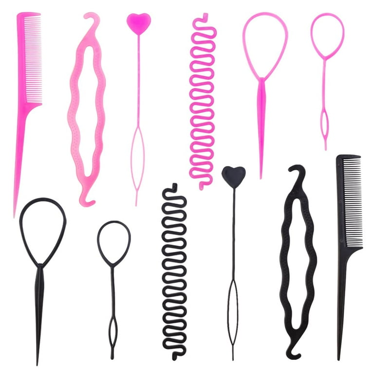 1006 Pcs Hair Loop Tool Set with 2 Topsy Tail Hair Tools 1