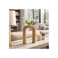 thumbnail image 3 of Arch Vase for Living Room Decor - Mango Wood Flower Vase for Home, Bedroom and Office Table Display - Horshoe Shaped Accent for Kitchen Counter, Mantel, and Console Centerpiece - 11", Brown, 3 of 15