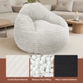 thumbnail image 5 of edx Bean Bag Chair Lounger Chair, Cozy Beanbag Sofa with Removable Fabric Cover for Living Room Bedroom College Dorm, 3.2 ft Taupe, 5 of 7