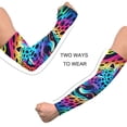 thumbnail image 4 of ALAZA Rainbow Leopard UV Sun Protection Arm Sleeves UPF 50+ Compression Cooling Sleeve 1 Pair, 4 of 7