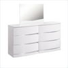 Global Furniture Aurora Big Dresser in White