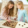 thumbnail image 4 of ArtCreativity Gamie Checkers Classic Wood Brown Board Game Set with 24 Pieces, 4 of 7
