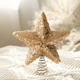 thumbnail image 3 of HomeKingdee Christmas Glitter Star Tree Topper Christmas Tree Topper Decorations, Champagne, 3 of 6