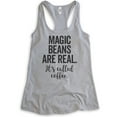 thumbnail image 1 of Magic Beans Are Real It's Called Coffee Tank Top, Ladies Racerback Tank Top, Coffee Tank, Coffee Beans Tank, Heather Gray, X-Large, 1 of 3