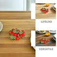 thumbnail image 3 of FOMIYES Realistic Faux Red Strawberries Plastic Decor for Home and Store, 3 of 7