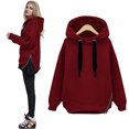 thumbnail image 4 of jjayotai Women's Hoodie Pullover, Side Zipper Hooded Warm Hoodie Casual Fashion Solid Color Drawstring Sweatshirt, 4 of 7