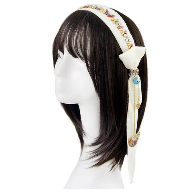 Diademas Hugo con borlas para mujer blanco