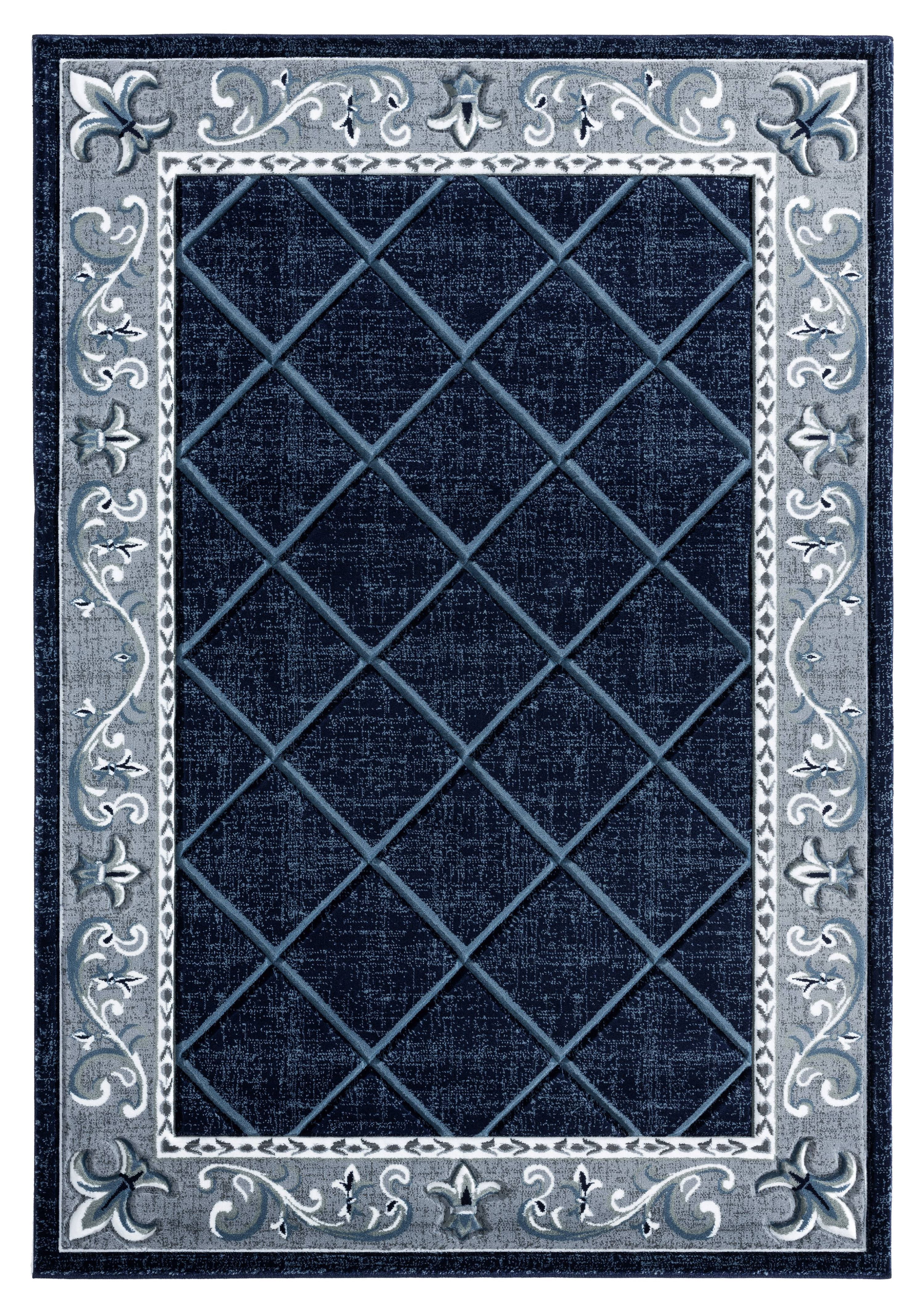 United Weavers Drachma Kengsley Transitional Border Accent Rug, Navy, 1'10" x 2'8"