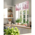 thumbnail image 6 of Landscape Painting Window Valance Curtain Pink Tree Riverside Rod Pocket Short Curtain for Living Room, Bedroom & Kitchen Window Decor 42x18in, 6 of 8