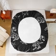 thumbnail image 5 of jejeloiu Wild Dino Full Size Sheets,3D Dinosaur Print Bed Sheets,Black White Sheet Sets For Boys Teens,Luxury Bedroom Decor,4 Pieces, 5 of 7
