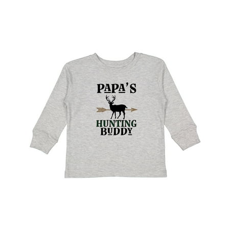

Inktastic Papa Hunting Buddy Bow Hunter Outfit Gift Toddler Boy or Toddler Girl Long Sleeve T-Shirt
