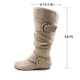 thumbnail image 3 of GJPBGK Women’s Boots Knee High Slouchy Boots Suede Faux Fur Lined Side Zipper Buckle Winter Fashion Boots, 3 of 9