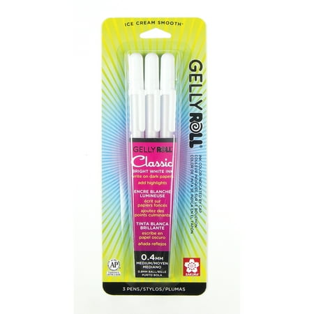 Sakura Gelly Roll Stardust Gel - Sakura Gelly Roll Pen Set, 3-Pens, White