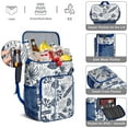 thumbnail image 5 of Botanical Jungle Leaves Cooler Backpack Soft Insulated Lunch Bag for Beach Resort Camping with Exotic Floral Print, 5 of 5