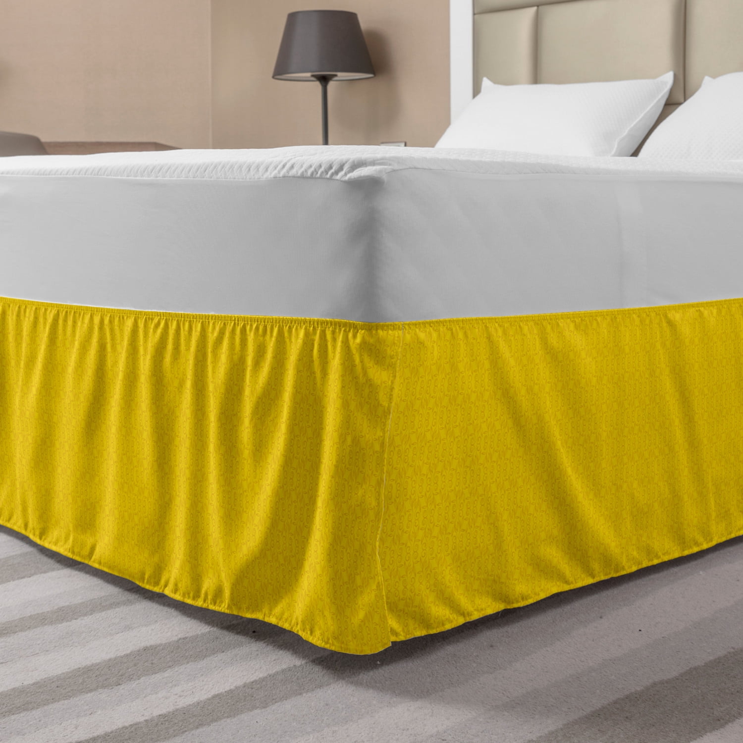 Ambesonne Modern Multicolor Abstract Gathered Microfiber Bed Skirt