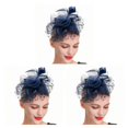 thumbnail image 1 of Qarigey Tocado de boda con flores para el pelo, colgante de cabeza con Clip de malla para novia, sencillo, multiusos, europeo, ahorro de Type1 NO1, 1 of 6