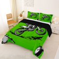 thumbnail image 2 of Manfei Motocross Rider Full Size Comforter Sets，Speed Games Bedding Comforter Set，Green,Black Reversible,3pcs,1 Comforter and 2 Pillowcases, 2 of 7
