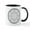 White/Black Inside, variant on CafePress - White Lotus Tile Mug - 11 oz Ceramic Mug - Novelty Coffee Tea Cup