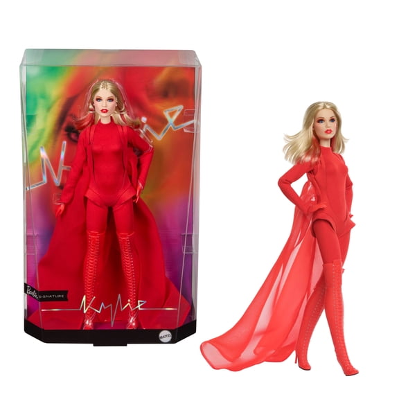 Barbie Signature Kylie Minogue Collectible Doll in Red Padam Padam Music Video Outfit