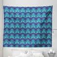 thumbnail image 1 of Art Deco Tapestry, Classic Abstract Retro Shells Damask Leafy Look Vintage Themed, Fabric Wall Hanging Decor for Bedroom Living Room Dorm, 5 Sizes, Quartz Sea Blue and Aqua, by Ambesonne, 1 of 1