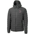 thumbnail image 2 of Men's-Cutter & Buck  Gray Ohio State Buckeyes Mission Ridge Eco Insulated Repreve Hooded Full-Zip Puffer Jacket, 2 of 3