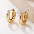 thumbnail image 5 of VEEDOFA Small Chunky Gold Hoop Earrings for Women, Gold Plated Lightweight Huggie Hoops, 5 of 6