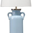 thumbnail image 3 of Lampe de Table en Céramique de 21 Pouces avec Poignées, Blanc et Bleu, 3 of 4
