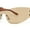 All Brown, variant on 80s Robotic Rectangular Rimless Shield Sport Plastic Sunglasses Black - Blue Mirror