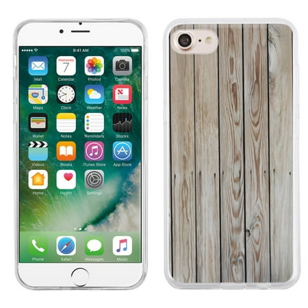 Slim-Fit case for Apple iPhone 8, OneToughShield ® TPU Gel Protector Phone Case - Wood Print