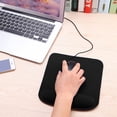 thumbnail image 3 of Oliegs Heated Blanket Anti Slip Sponge Gaming Pad Mat With Wrist Rest Computer Accessory Pad With Wrist Support Ergonomic Easy Typing Memory Foam For Gaming Office Chocolate, 3 of 3