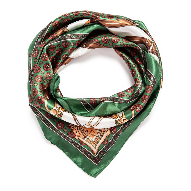 Tropical Silk Scarf Bandana, Colorful Neck Scarf