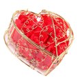 thumbnail image 2 of Wosthever Caja de regalo de flores de jabón rosa, cesta de hierro chapada en oro, 6 rosas artificiales, regalo de boda creativo para el Día de Kits de decoración para fiestas rojo, 2 of 6
