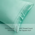 thumbnail image 4 of American Home Collection Cooling Pillowcases - Viscose Made from Bamboo - 400 Thread Count Premium Sateen Weave Pillow Cases Set of 2 Queen, Sage Green, 4 of 7