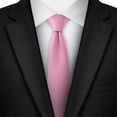 thumbnail image 3 of Jacob Alexander Men's Solid Color 2 inch Width Skinny Neck Tie - Carnation Pink, 3 of 8
