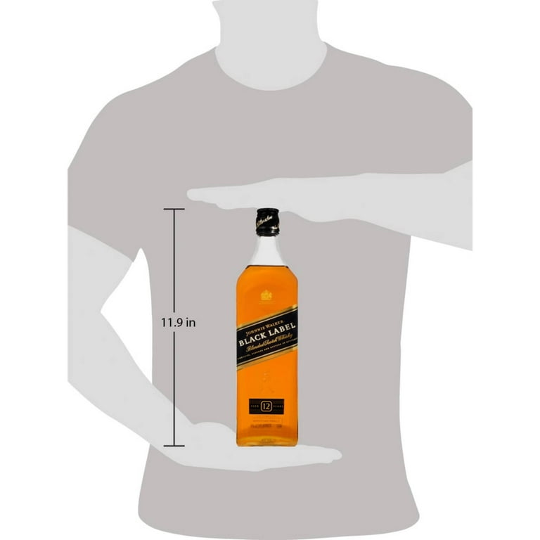 Johnnie Walker Black Label Blended Scotch Whisky, 1 L, 40