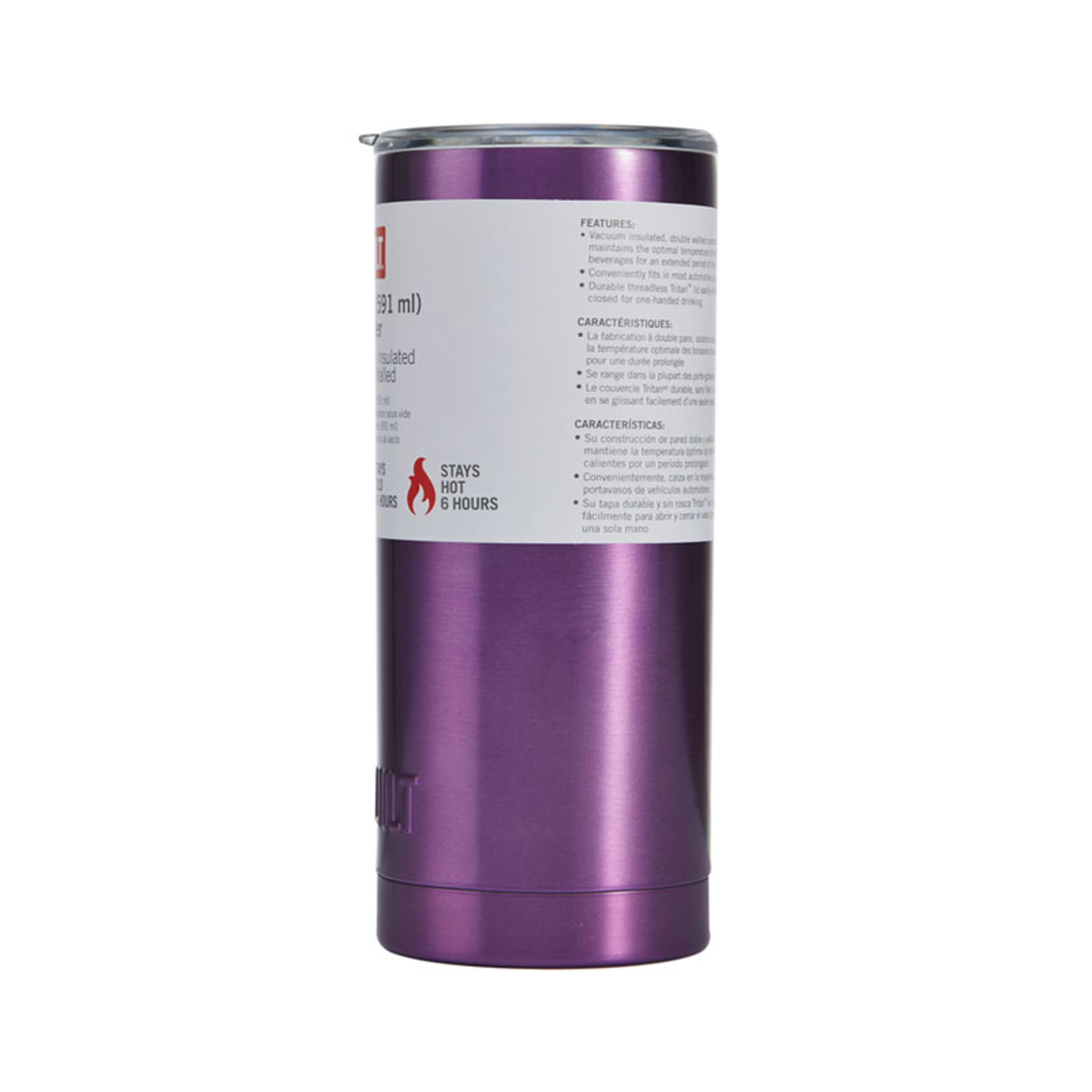 Built 20-Ounce Double-Wall Stainless Steel Tumbler in Purple