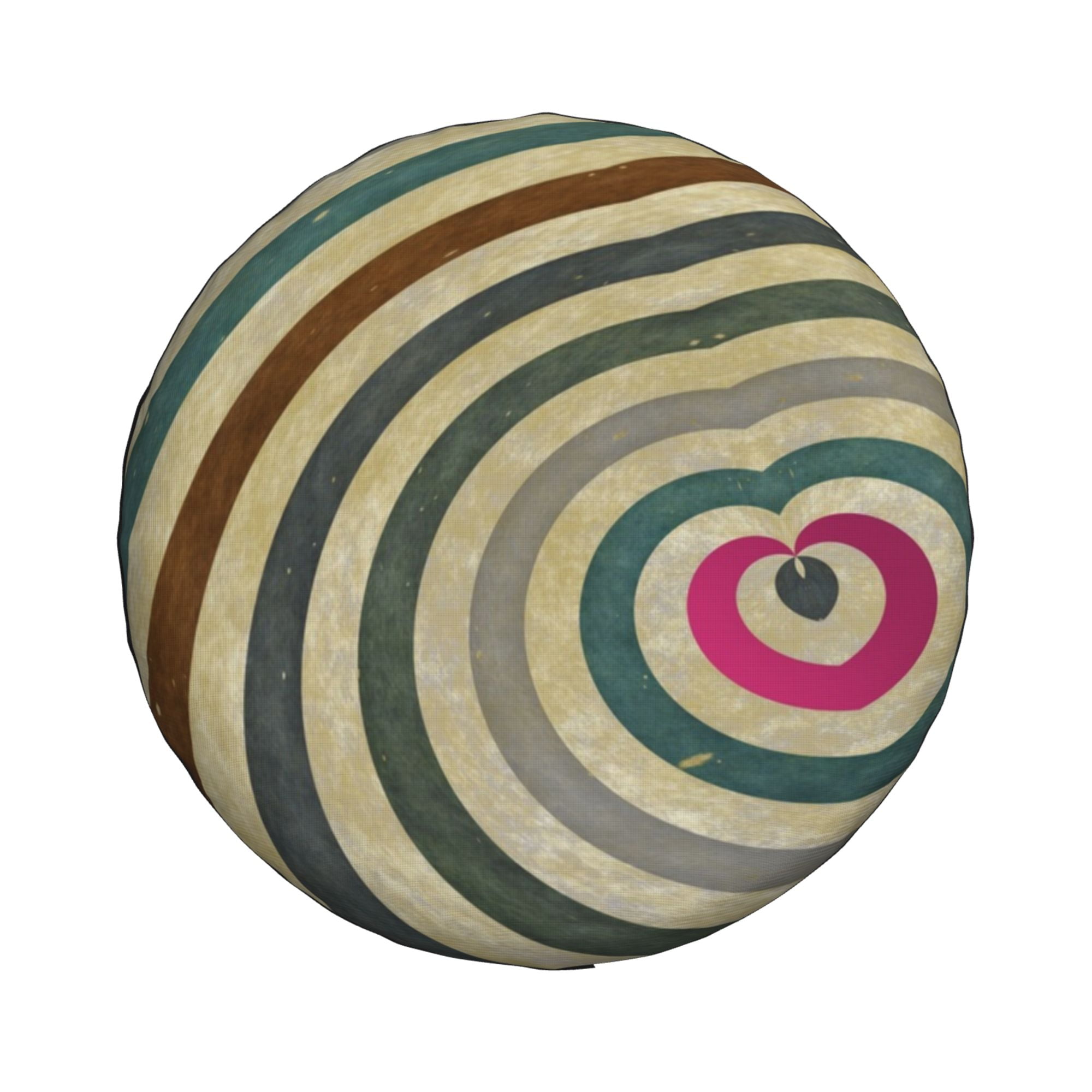 14'' Hearts Abstract Lines Pattern Tire Cover, Universal Spare Wheel