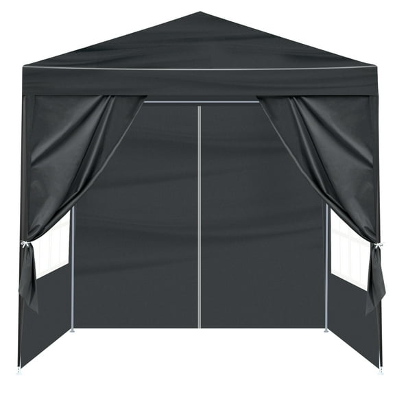 Winado Outdoor 6.5'x6.5' Carport Canopy Shade Party Tent Wedding Patio Gazebo with Removable Sidewalls Easy Set Cater Events (Dark Gray)