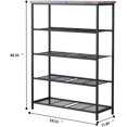 thumbnail image 5 of Shoe Rack, Free Standing Shoe Storage Organizer, Large 5-Tier Sturdy Metal Shoe Rack Shelf for Entryway, Hallway, Closet, 40.35 inch H, Rustic Brown, 5 of 5