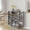 Gray, variant on Coffee Bar Cabinet, 4 Drawer Sideboard Buffet with Slatted Shelf, MDF White Storage for Kitchen Living Room, 31.5