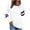 White, variant on Women's Long Sleeves Tops Fashion Striped Crewneck Base Shirt Loose Comfy T-Shirts Tunics Blouses & Shirts Red Small