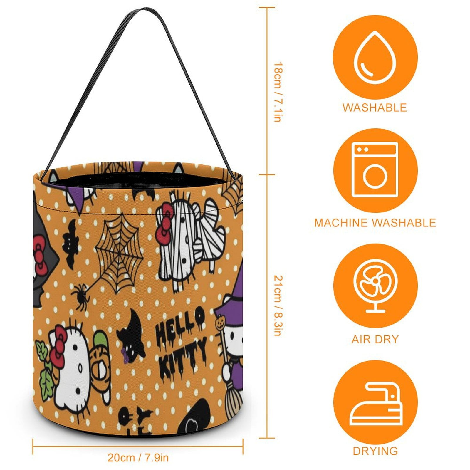 Hello Kitty Halloween Trick or Treat Bag Halloween Candy Bucket