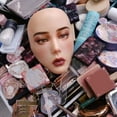 thumbnail image 1 of 5D Full Face Makeup Practice Mannequin with Stand Stable Base Easy Cleaning, Multifunctional for Eyebrow, Eyelash, , Eyeshadow, Full Face Makeup, 1 of 7